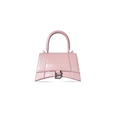 BALENCIAGA WOMEN'S HOURGLASS HANDBAG SMALL IN LIGHT PINK 5935461LR6Y5802 (22.9*15*9.9cm)
